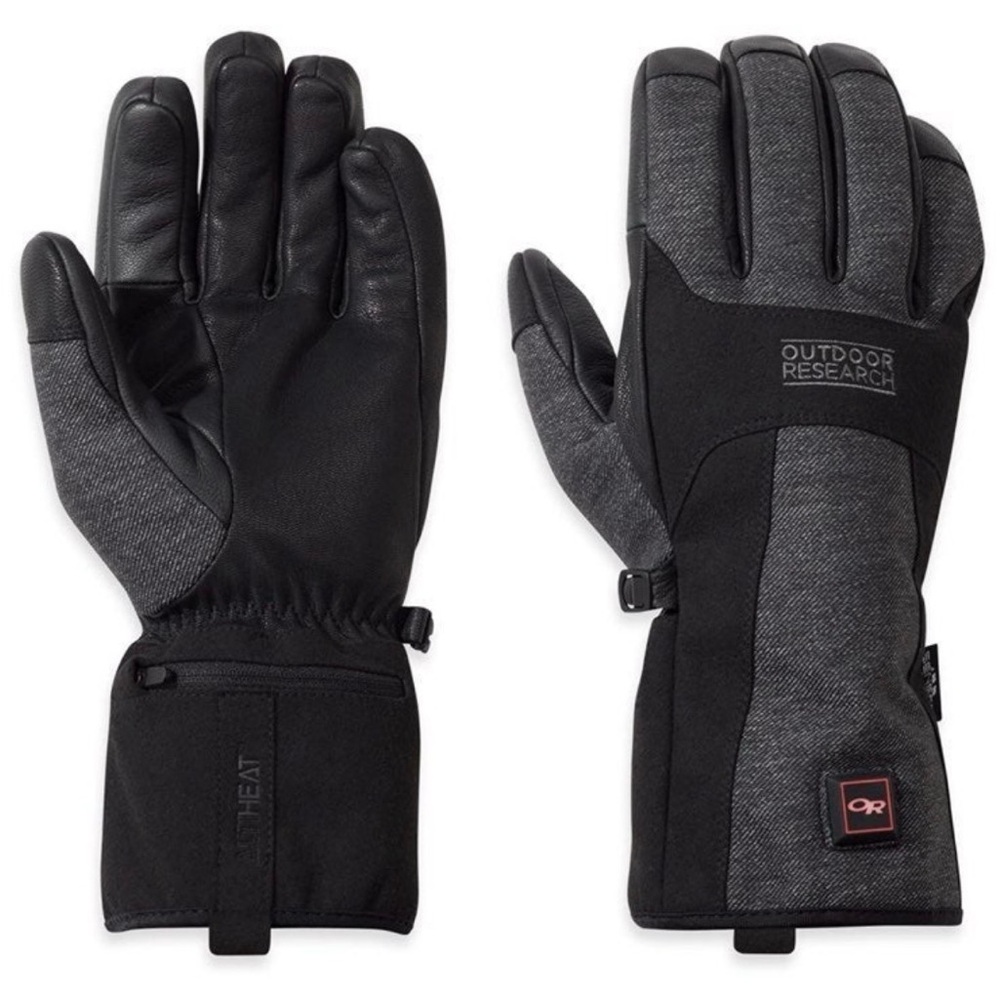 Outdoor Research Black Heated Gloves medium